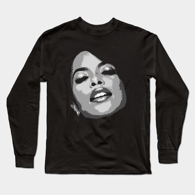 aaliyah Long Sleeve T-Shirt by Buff Geeks Art